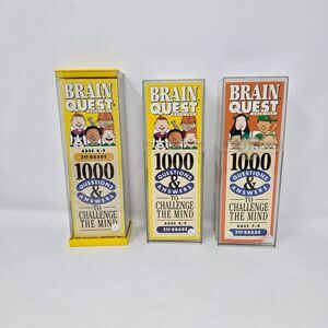 Brain Quest Quiz Flash Cards‎ Lot of 3 2nd Grade 3rd Grade Ages 7 to 9 Unused